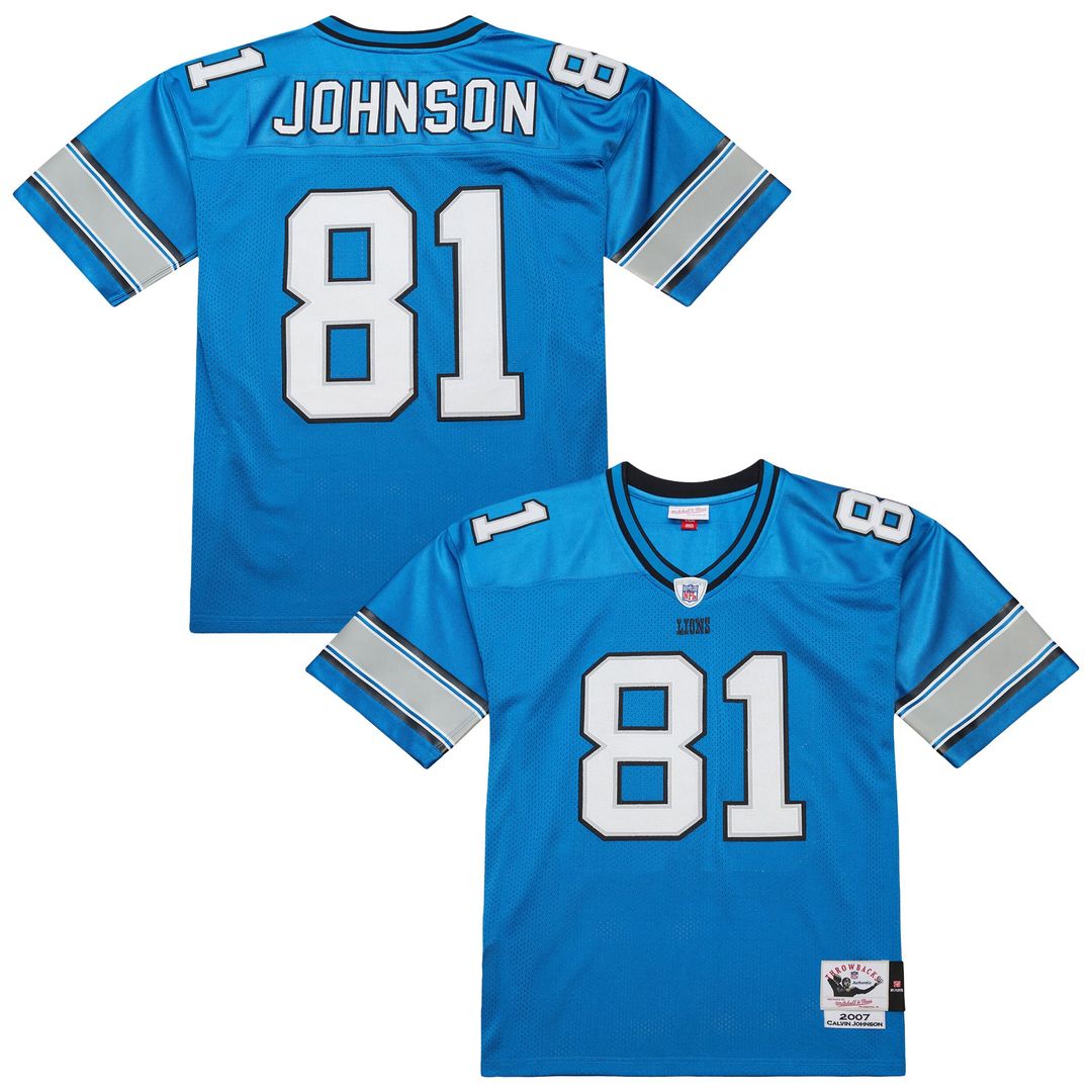 Detroit Lions Calvin Johnson Black 2007 Authentic Throwback Jersey | NFL Football Jersey