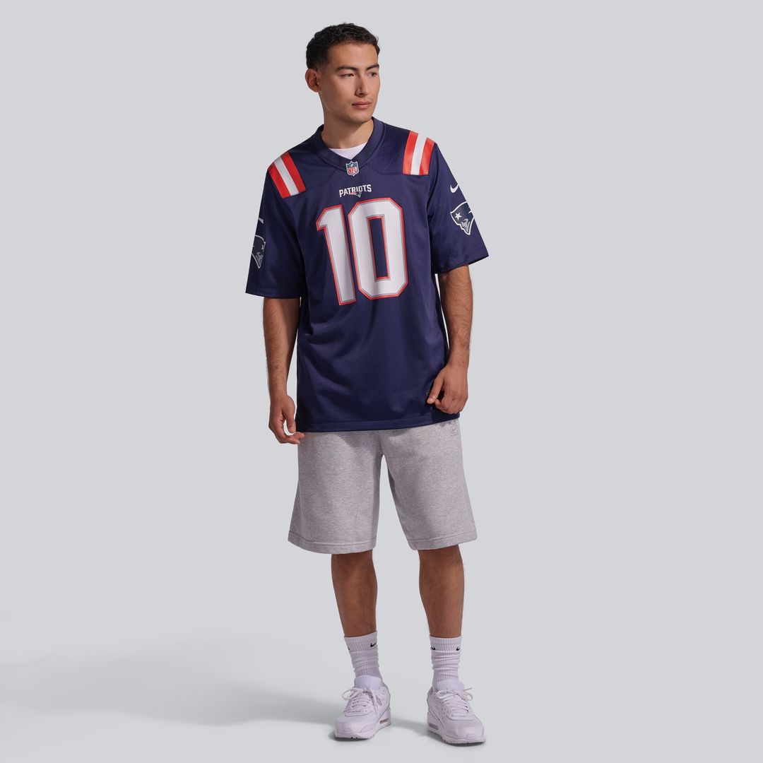 New England Patriots Drake Maye Navy Player Game Jersey | NFL Football Jersey