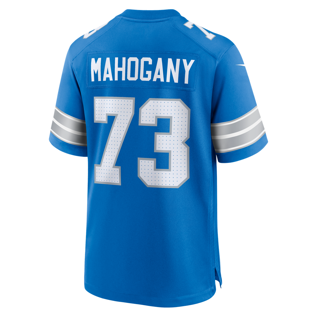 Detroit Lions Christian Mahogany Blue Team Game Jersey | NFL Football Jersey