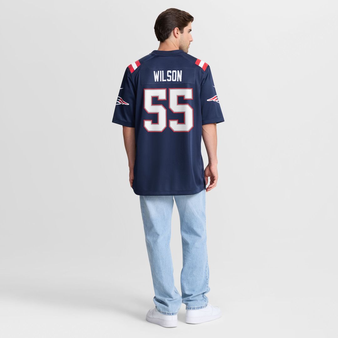 New England Patriots Jared Wilson Navy Team Game Jersey | NFL Football Jersey