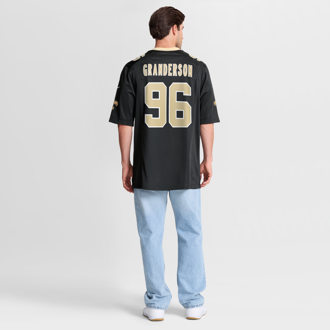 New Orleans Saints Carl Granderson Black Game Jersey | NFL Football Jersey
