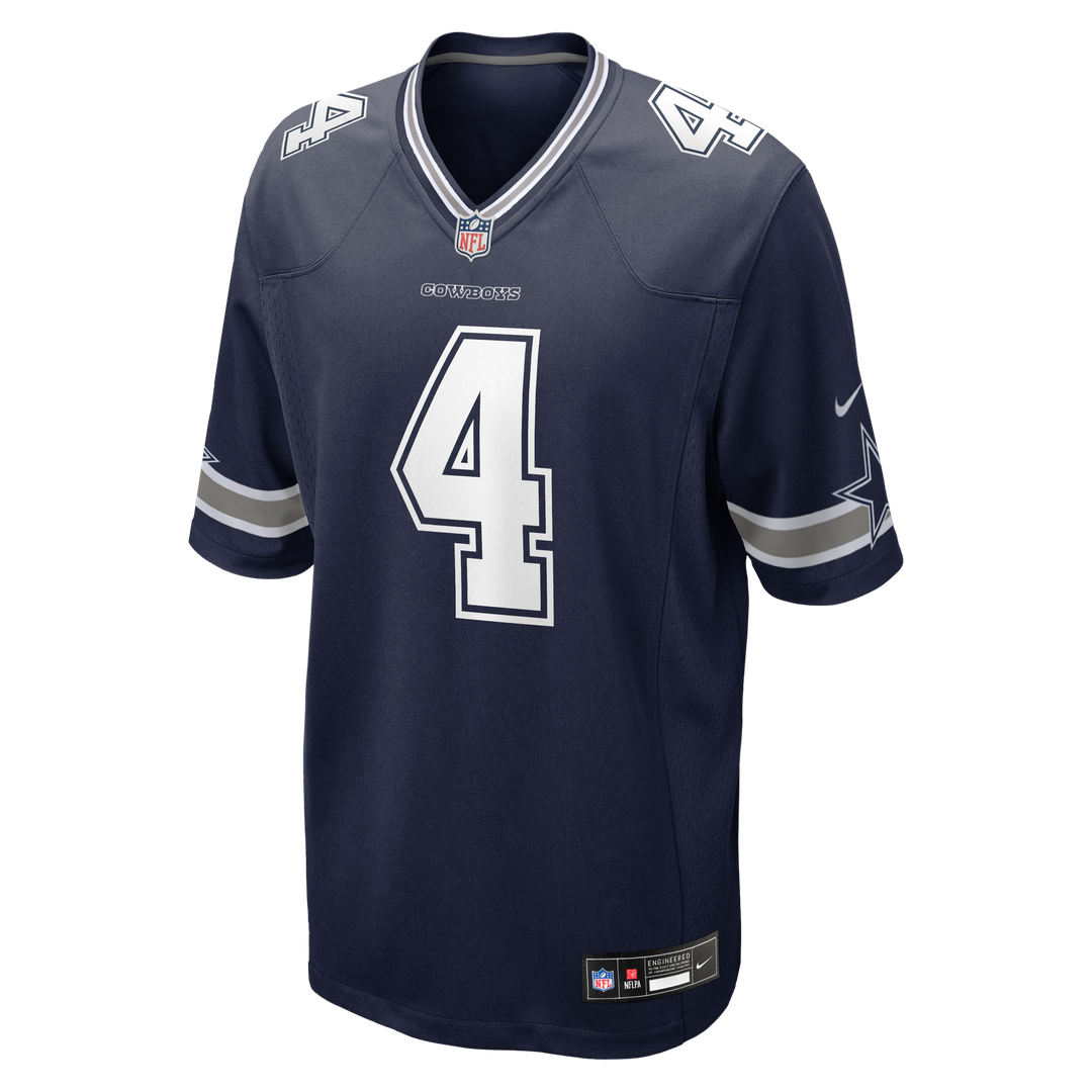 Dallas Cowboys Dak Prescott Navy Game Team Jersey | NFL Football Jersey