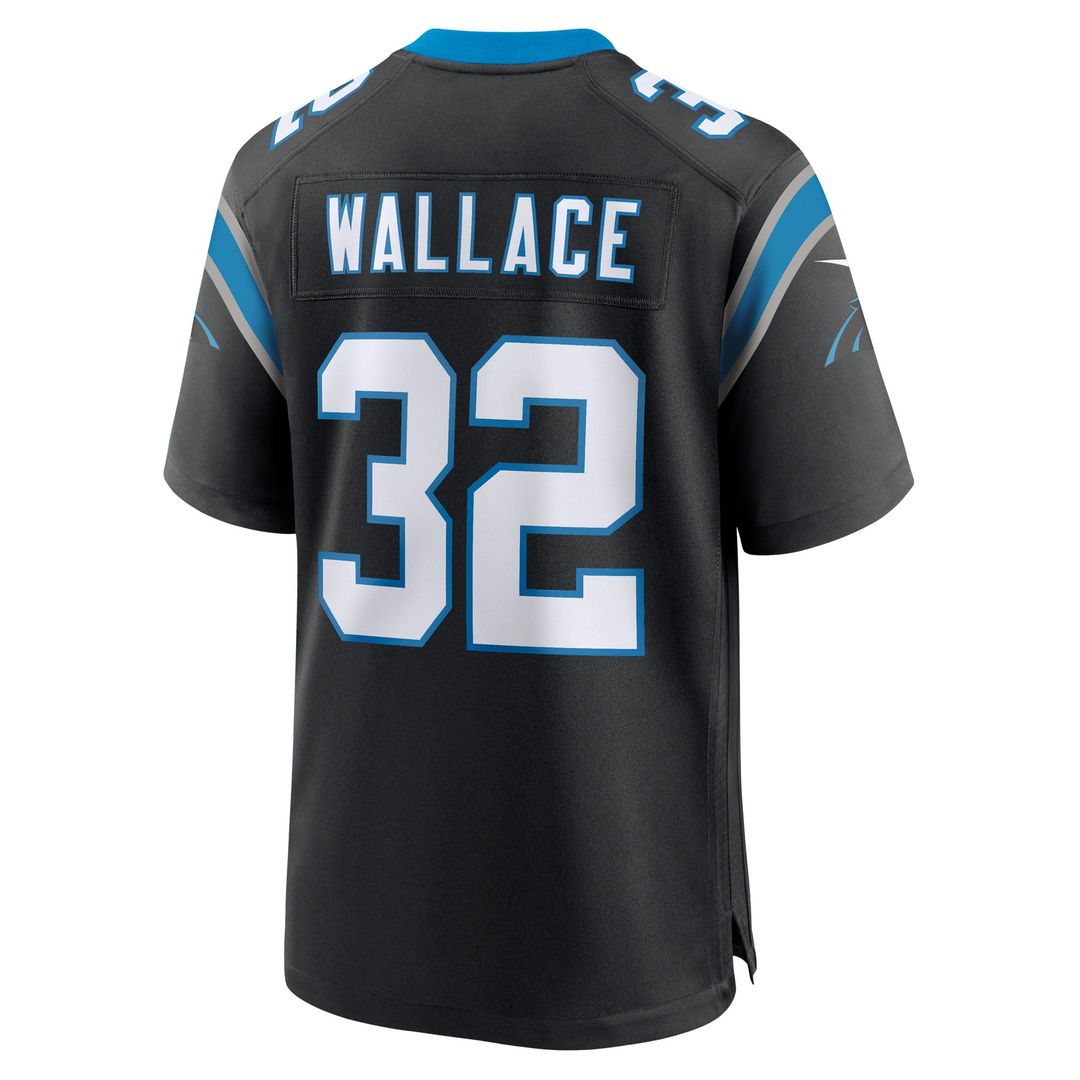 Carolina Panthers Trevin Wallace Black Team Game Jersey | NFL Football Jersey