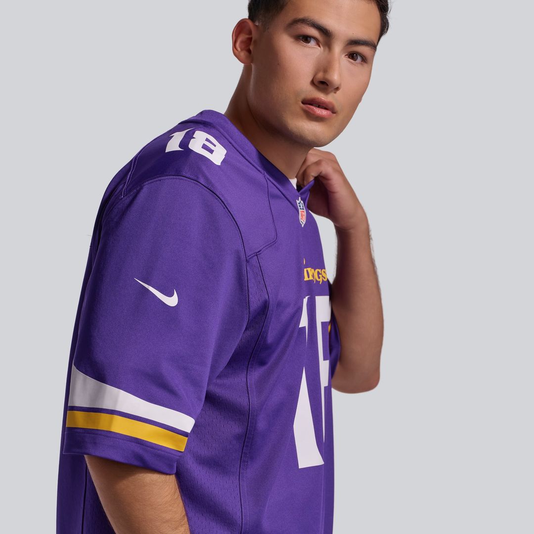 Minnesota Vikings Justin Jefferson Purple Player Game Jersey | NFL Football Jersey