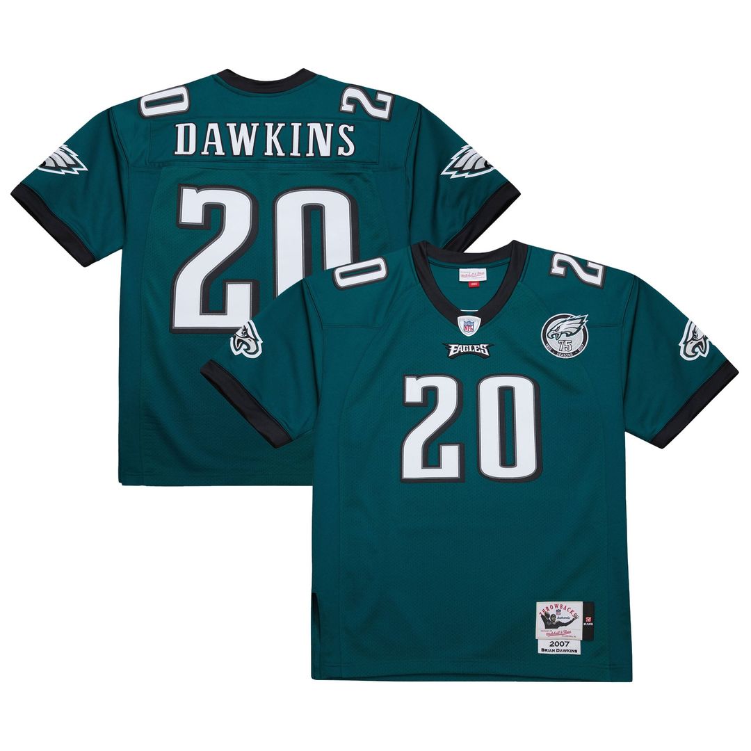 Philadelphia Eagles Brian Dawkins Green 2007 Authentic Throwback Retired Player Jersey | NFL Football Jersey