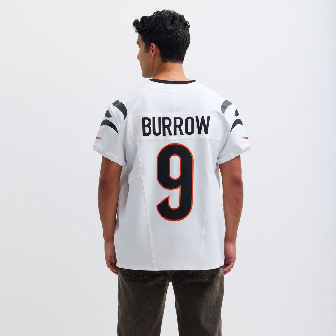 Cincinnati Bengals Joe Burrow White Vapor F.U.S.E. Elite Jersey | NFL Football Jersey