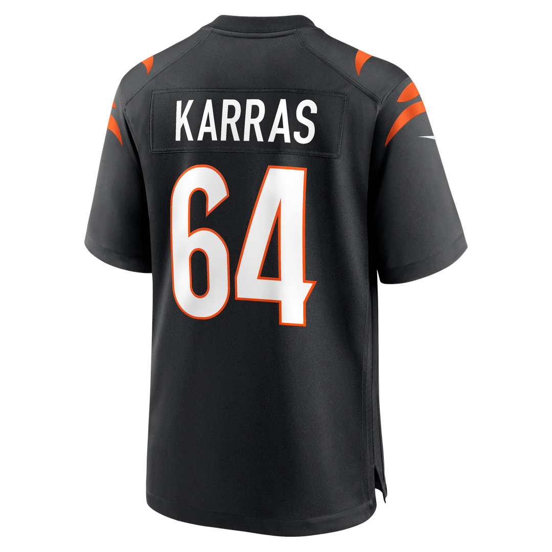 Cincinnati Bengals Ted Karras Black Game Player Jersey | NFL Football Jersey