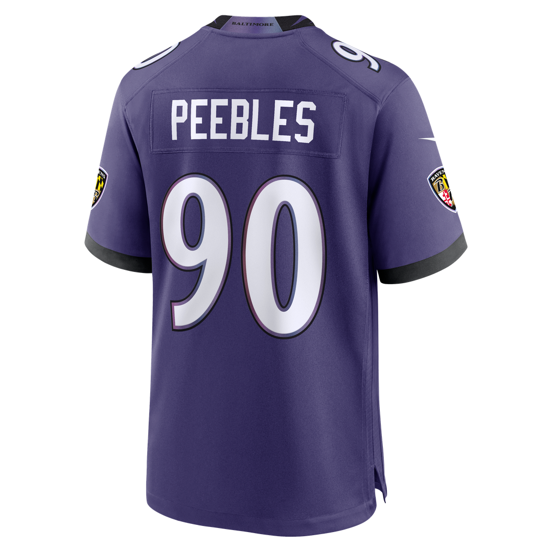 Baltimore Ravens Aeneas Peebles Purple Team Game Jersey | NFL Football Jersey
