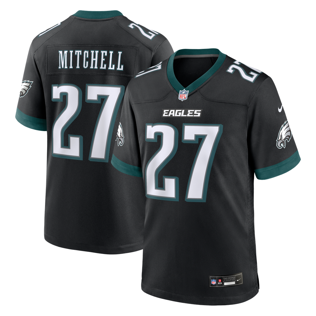 Philadelphia Eagles Quinyon Mitchell Black Alternate Game Jersey | NFL Football Jersey