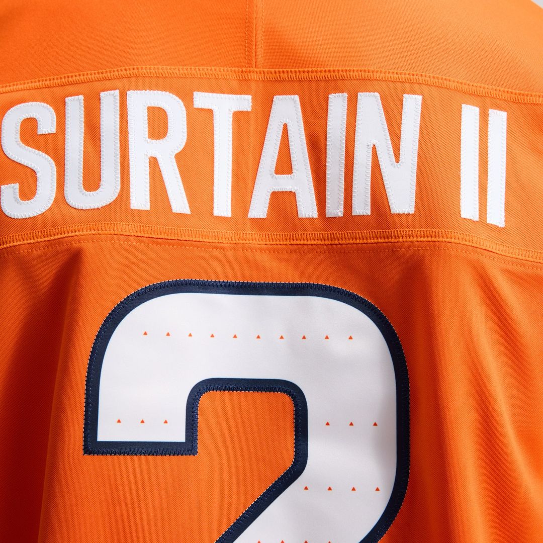 Denver Broncos Pat Surtain II Navy Alternate Vapor F.U.S.E. Stitched Limited Jersey | NFL Football Jersey