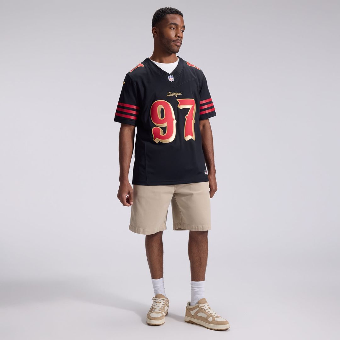 San Francisco 49ers Nick Bosa Black Rivalries Collection Stitched Limited Jersey | NFL Football Jersey