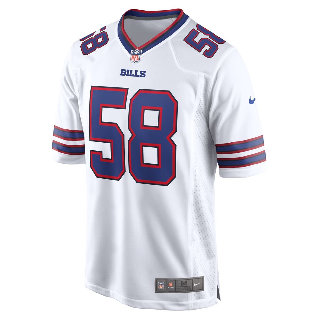 Buffalo Bills Matt Milano White Away Game Player Jersey | NFL Football Jersey