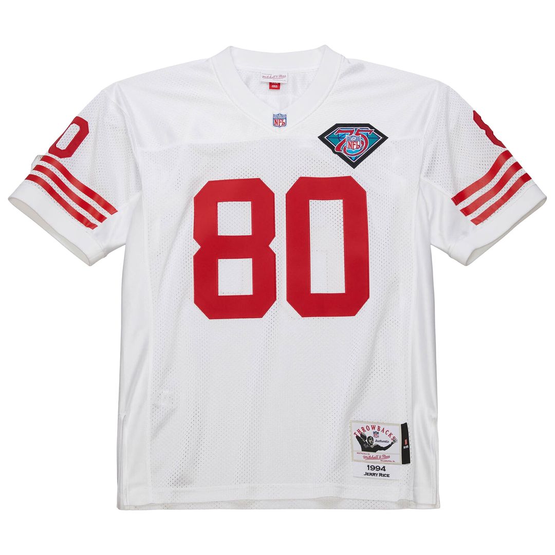 San Francisco 49ers 1994 Jerry Rice White Authentic Throwback Retired Player Jersey | NFL Football Jersey