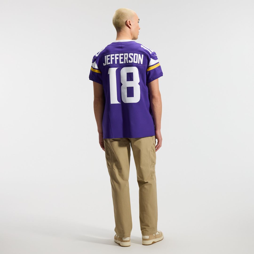 Minnesota Vikings Justin Jefferson Purple Team Vapor F.U.S.E. Elite Jersey | NFL Football Jersey