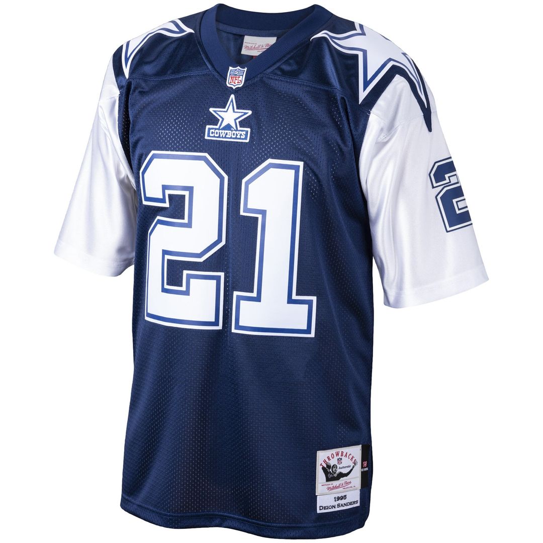 Dallas Cowboys Deion Sanders Navy Big & Tall 1995 Retired Player Replica Jersey | NFL Football Jersey