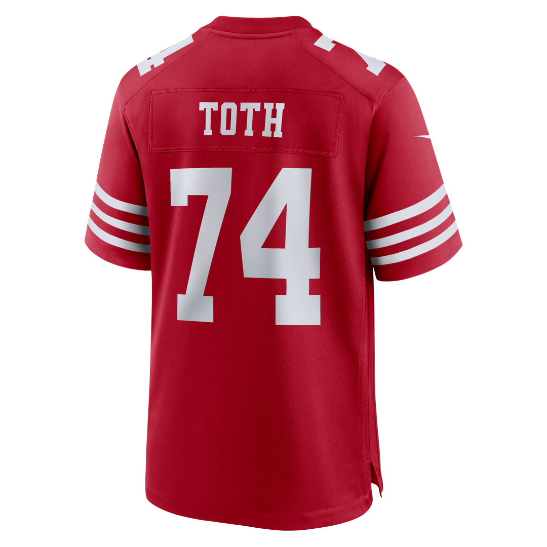 San Francisco 49ers Brett Toth Scarlet Team Game Jersey | NFL Football Jersey