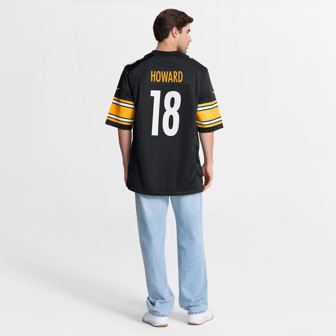 Pittsburgh Steelers Will Howard Black Team Game Jersey | NFL Football Jersey