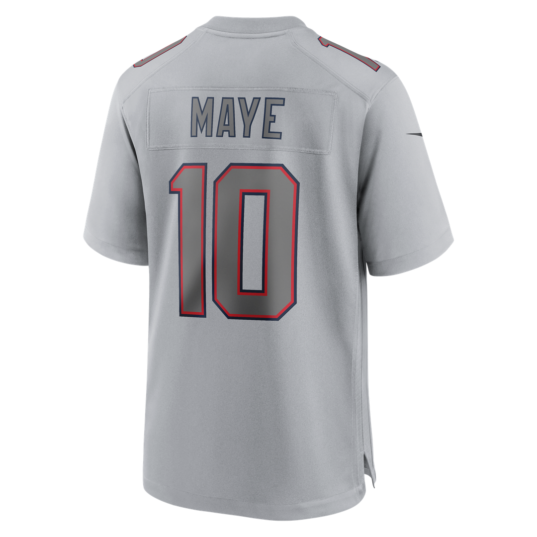 New England Patriots Drake Maye Gray Atmosphere Fashion Game Jersey | NFL Football Jersey