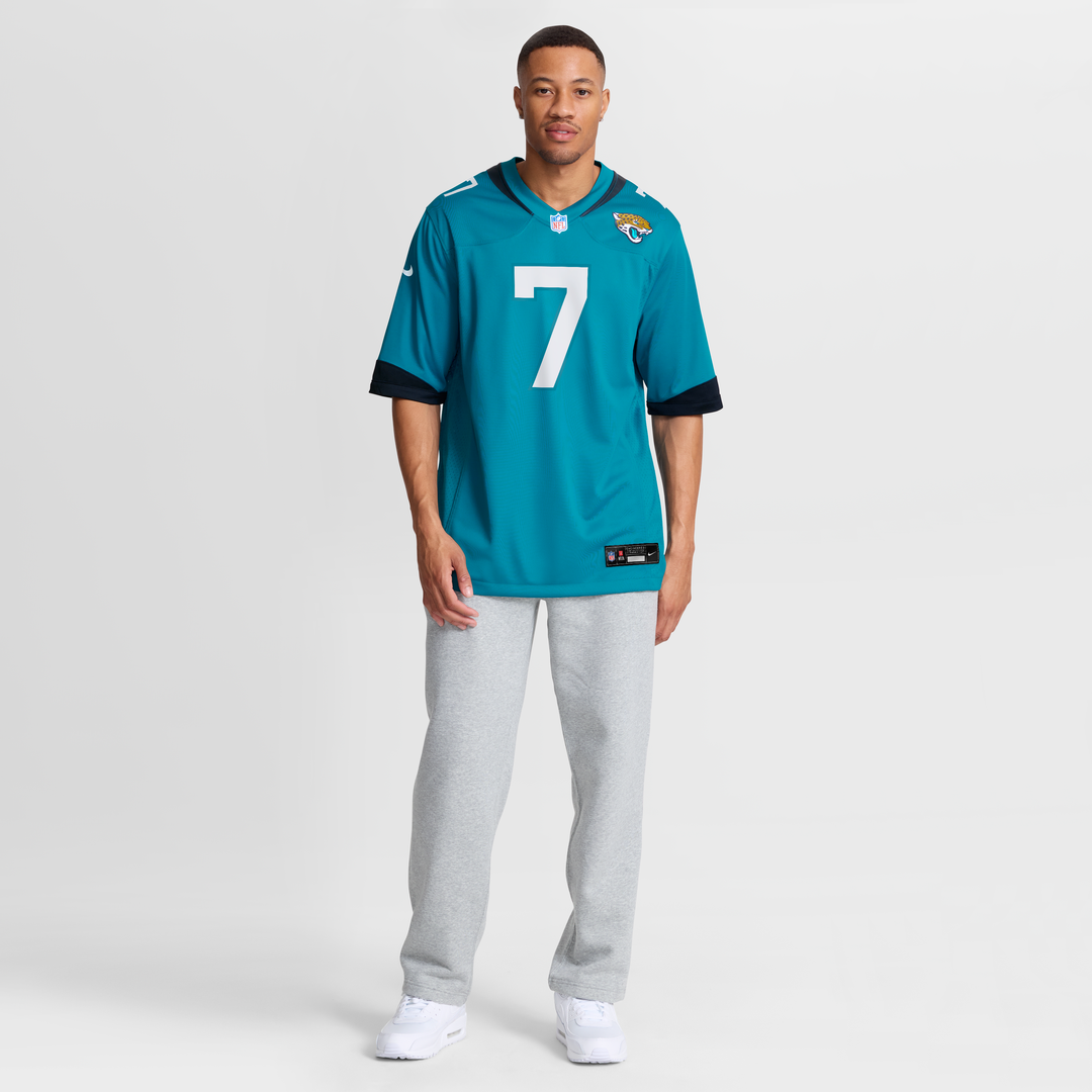 Jacksonville Jaguars Byron Leftwich Teal Retired Player Game Jersey | NFL Football Jersey