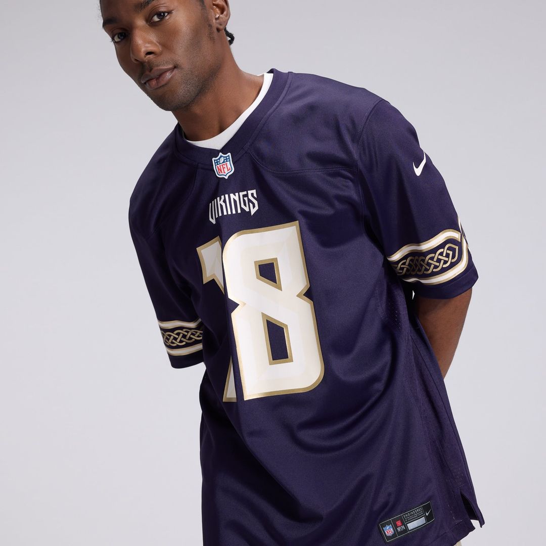 Minnesota Vikings Justin Jefferson Purple 2026 Rivalries Collection Game Jersey | NFL Football Jersey