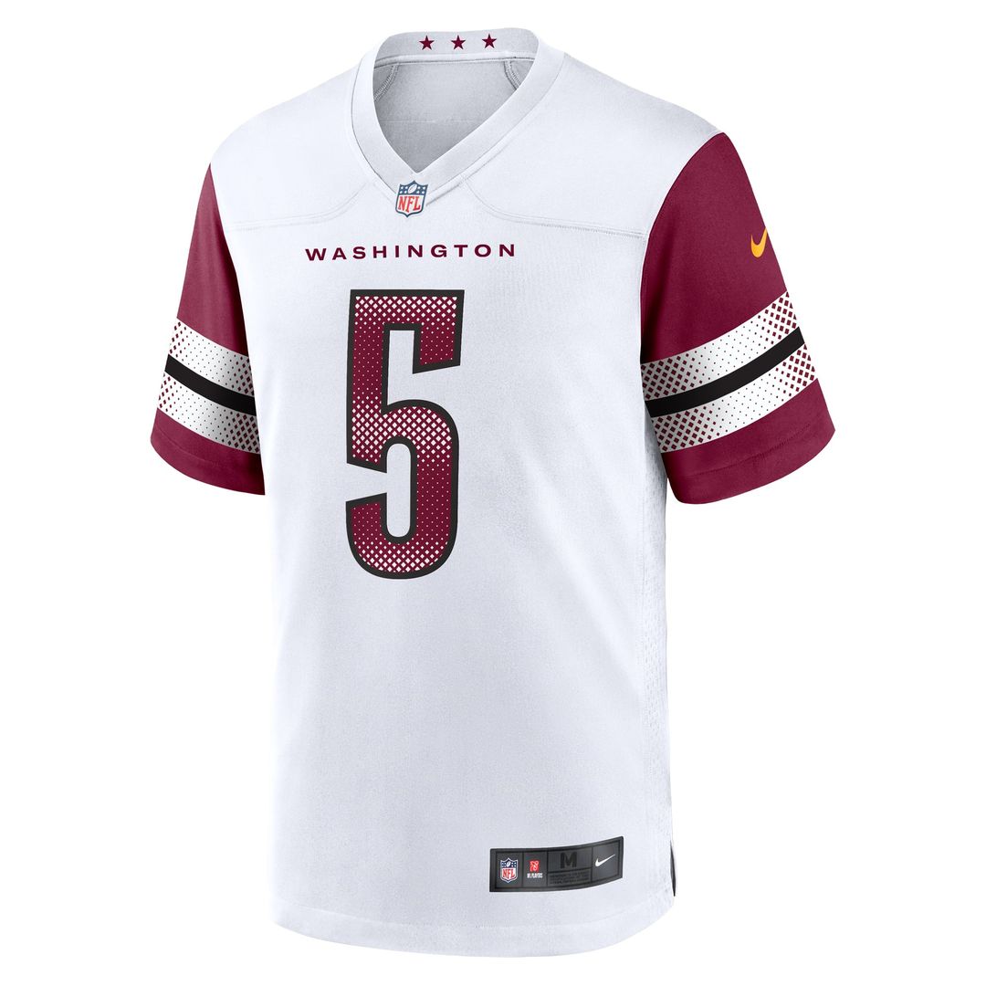 Washington Commanders Jayden Daniels White Player Game Jersey | NFL Football Jersey