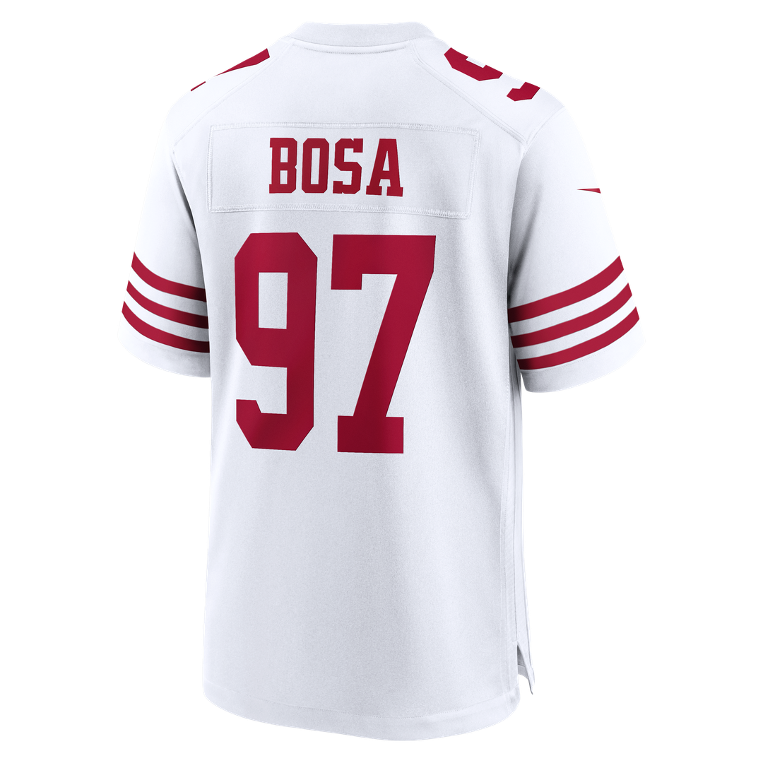 San Francisco 49ers Nick Bosa White 80th Anniversary Game Jersey | NFL Football Jersey