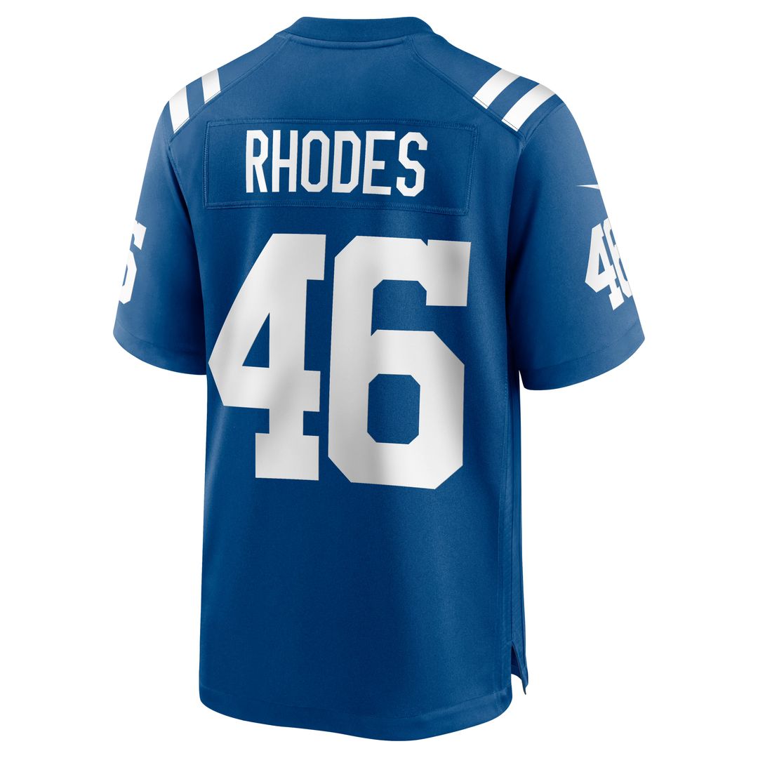 Indianapolis Colts Luke Rhodes Royal Game Jersey | NFL Football Jersey