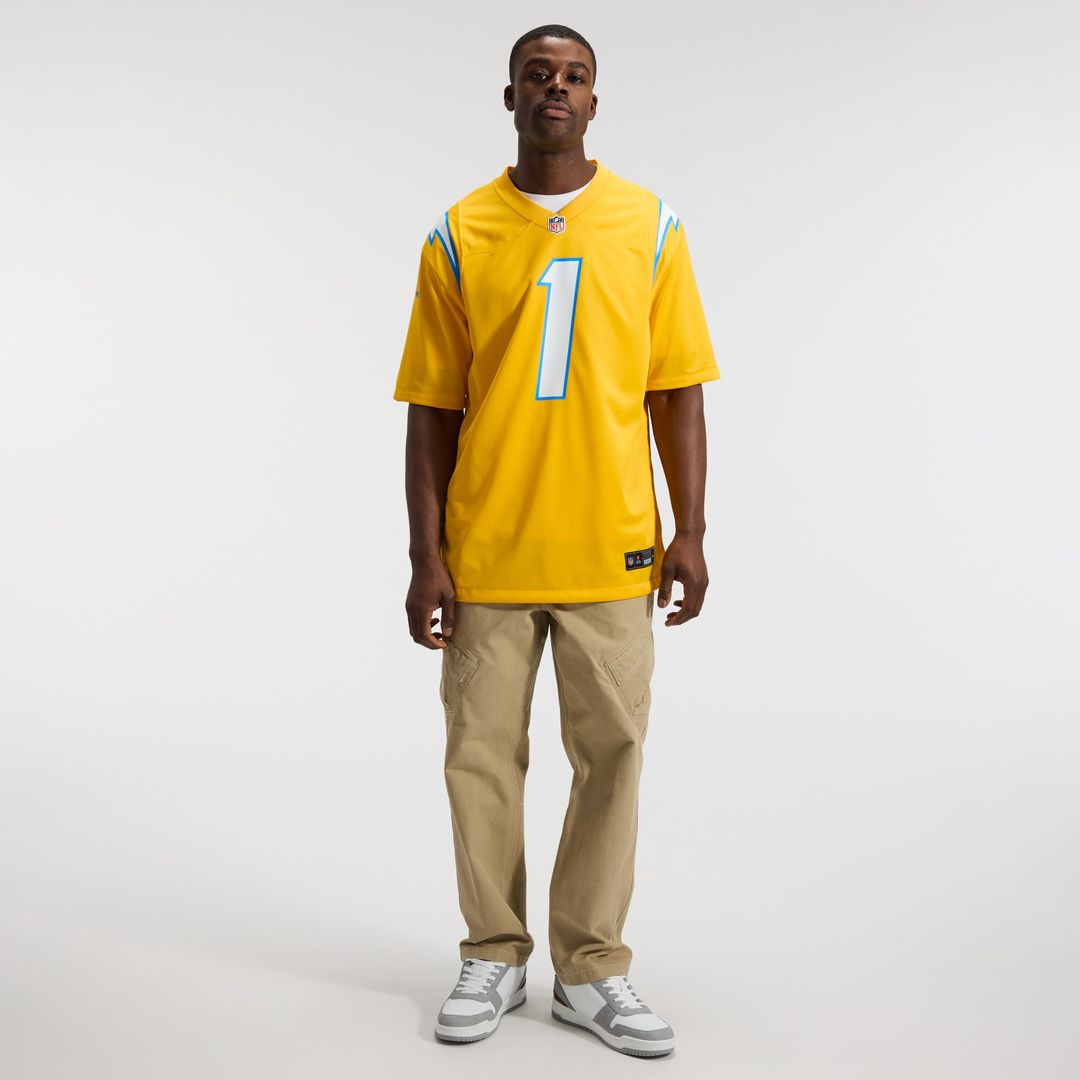 Los Angeles Chargers Quentin Johnston Gold Alternate Charger Power Game Player Jersey | NFL Football Jersey