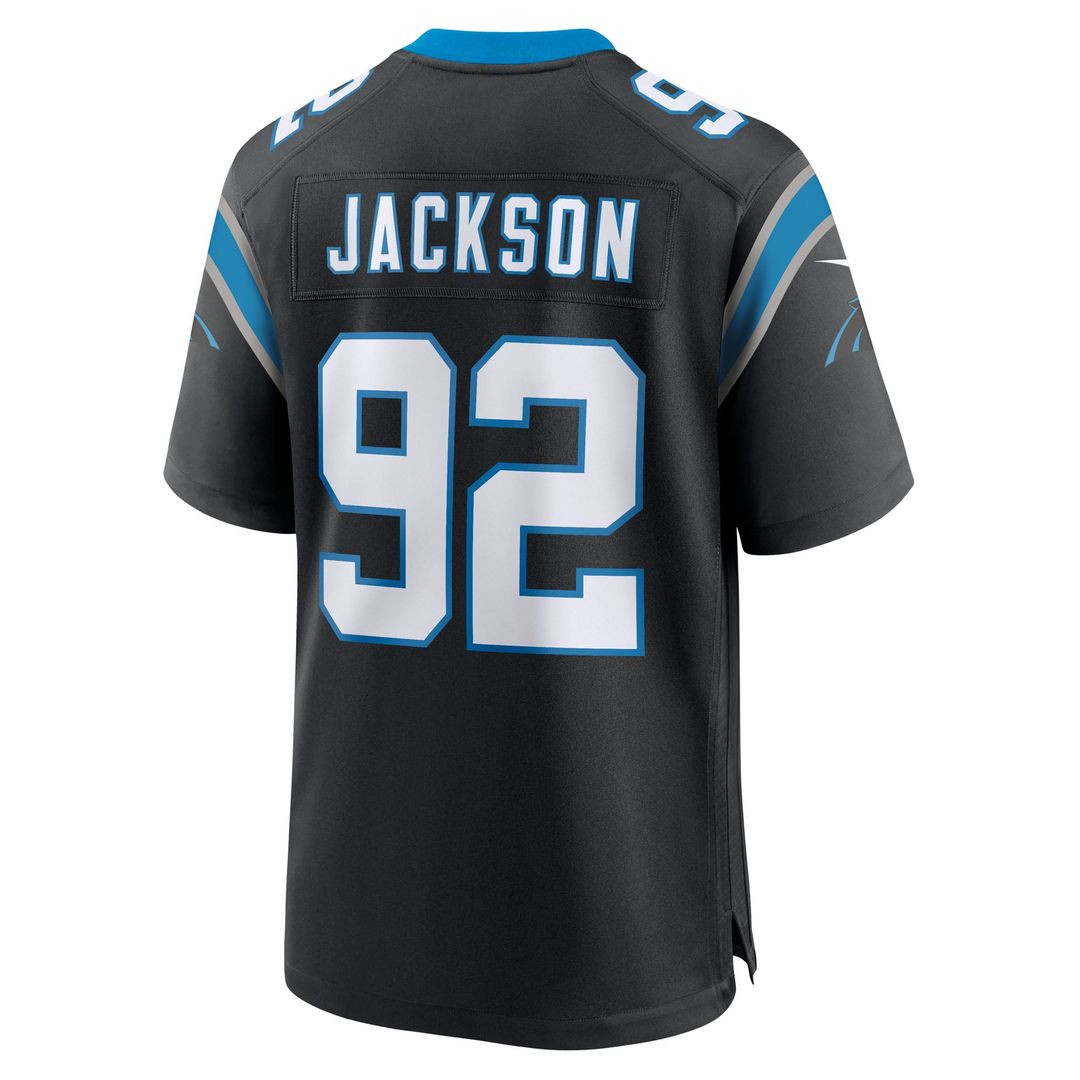 Carolina Panthers Cam Jackson Black Team Game Jersey | NFL Football Jersey