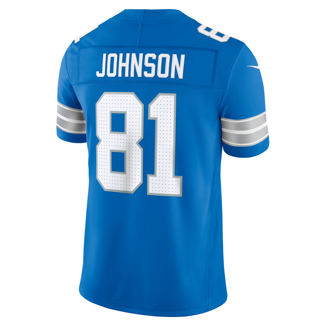 Detroit Lions Calvin Johnson Blue Vapor F.U.S.E. Stitched Retired Limited Jersey | NFL Football Jersey