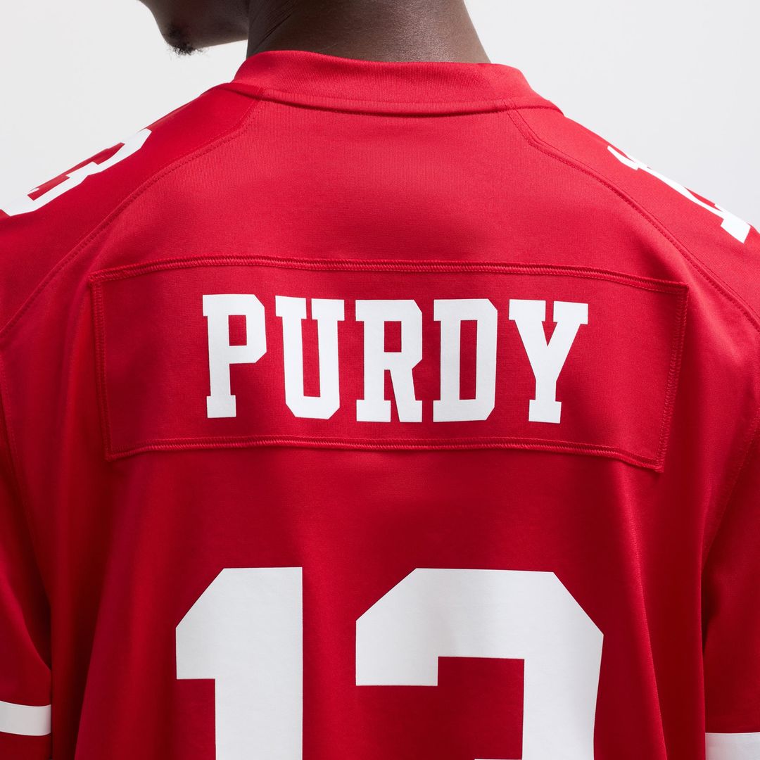 San Francisco 49ers Brock Purdy Scarlet Game Player Jersey | NFL Football Jersey