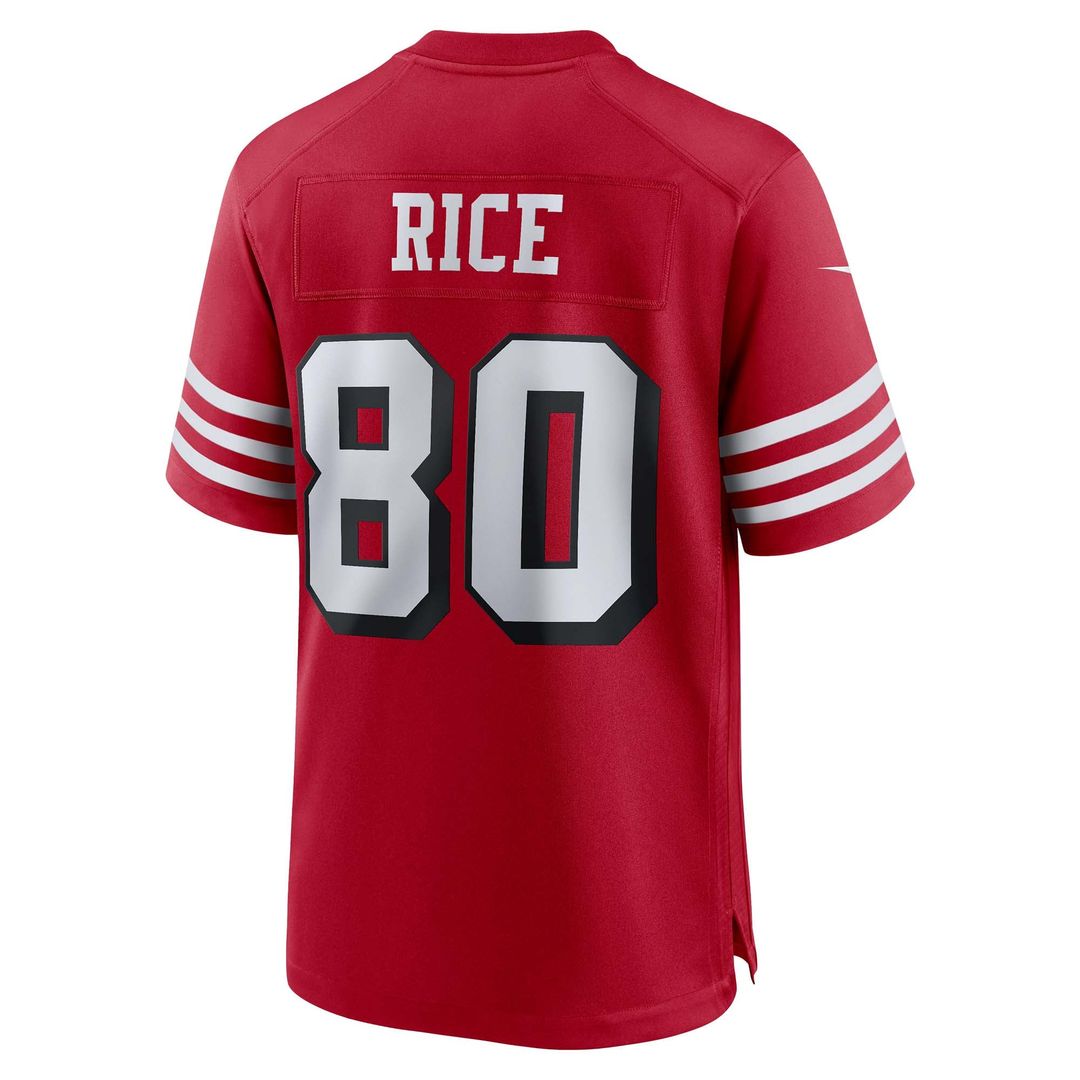 San Francisco 49ers Jerry Rice Scarlet Retired Player Alternate Game Jersey | NFL Football Jersey