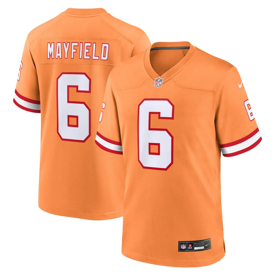 Tampa Bay Buccaneers Baker Mayfield White Away Game Jersey | NFL Football Jersey