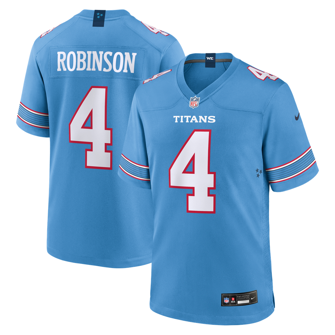 Tennessee Titans Wan'Dale Robinson Light Blue Team Game Jersey | NFL Football Jersey