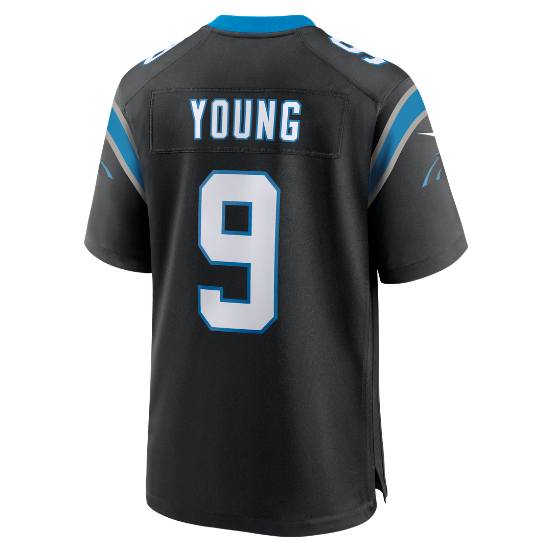 Carolina Panthers Bryce Young Black Team Game Jersey | NFL Football Jersey