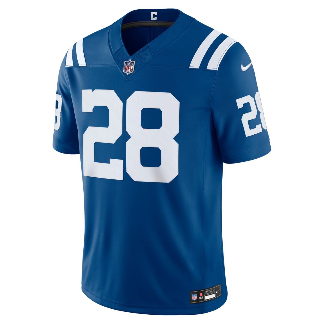 Indianapolis Colts Jonathan Taylor White Vapor F.U.S.E. Stitched Limited Jersey | NFL Football Jersey