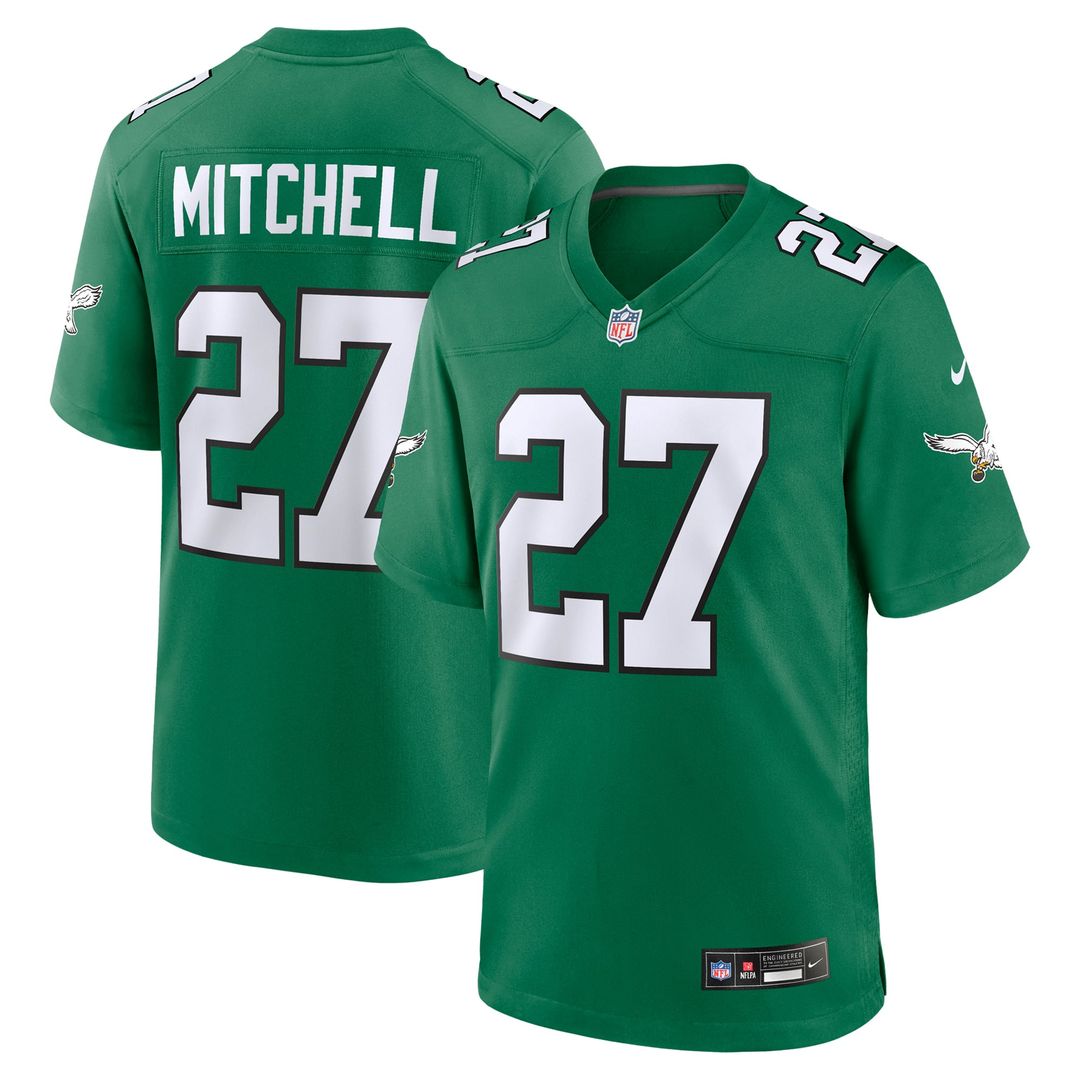 Philadelphia Eagles Quinyon Mitchell Kelly Green Alternate Game Jersey | NFL Football Jersey