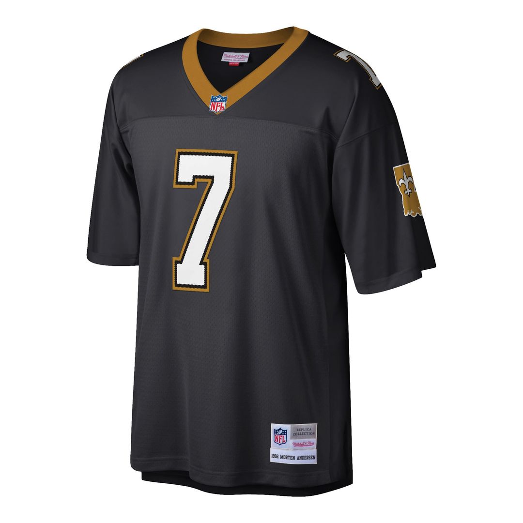 New Orleans Saints Morten Andersen Black Retired Player Legacy Replica Jersey | NFL Football Jersey
