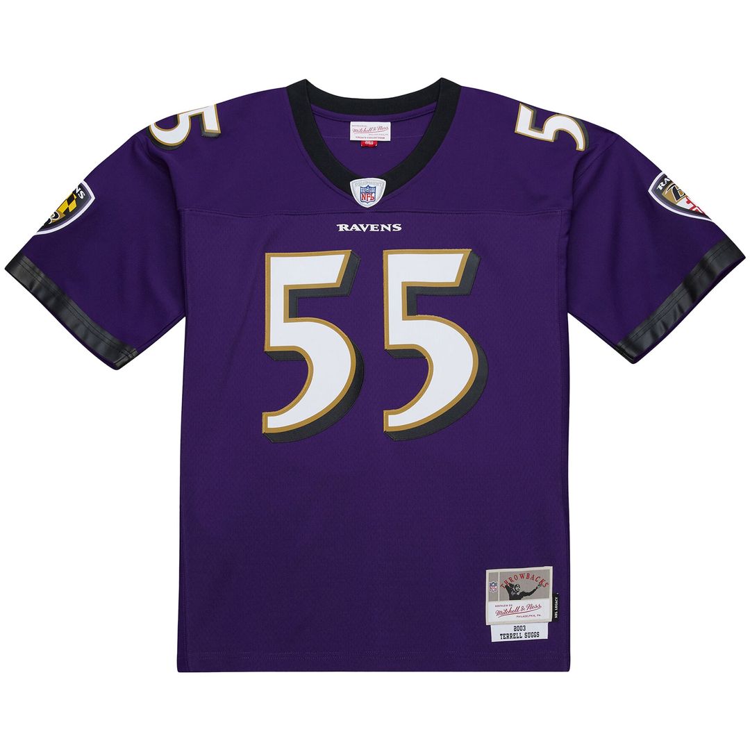 Baltimore Ravens Terrell Suggs Purple 2003 Legacy Replica Jersey | NFL Football Jersey