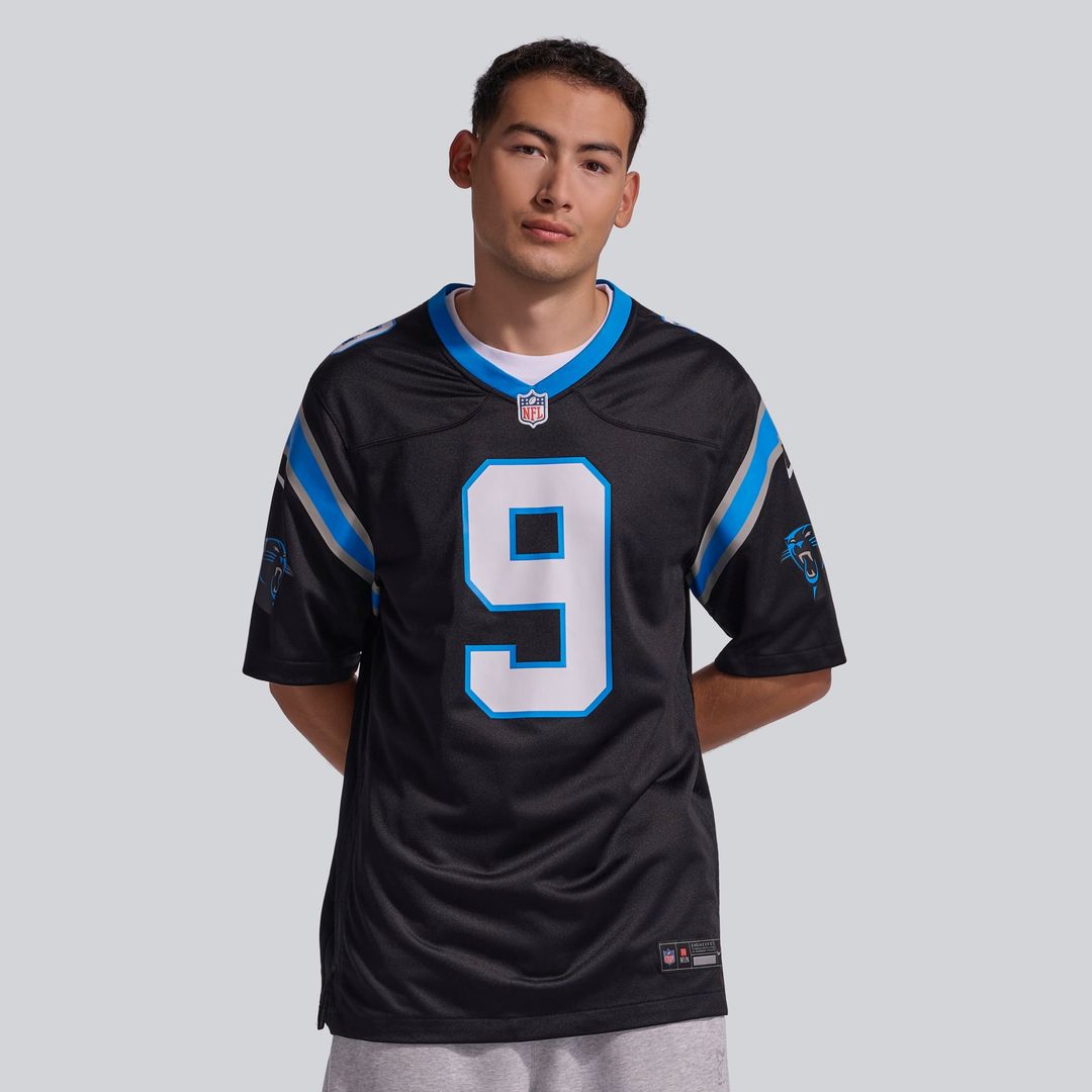Carolina Panthers Bryce Young Black Team Game Jersey | NFL Football Jersey