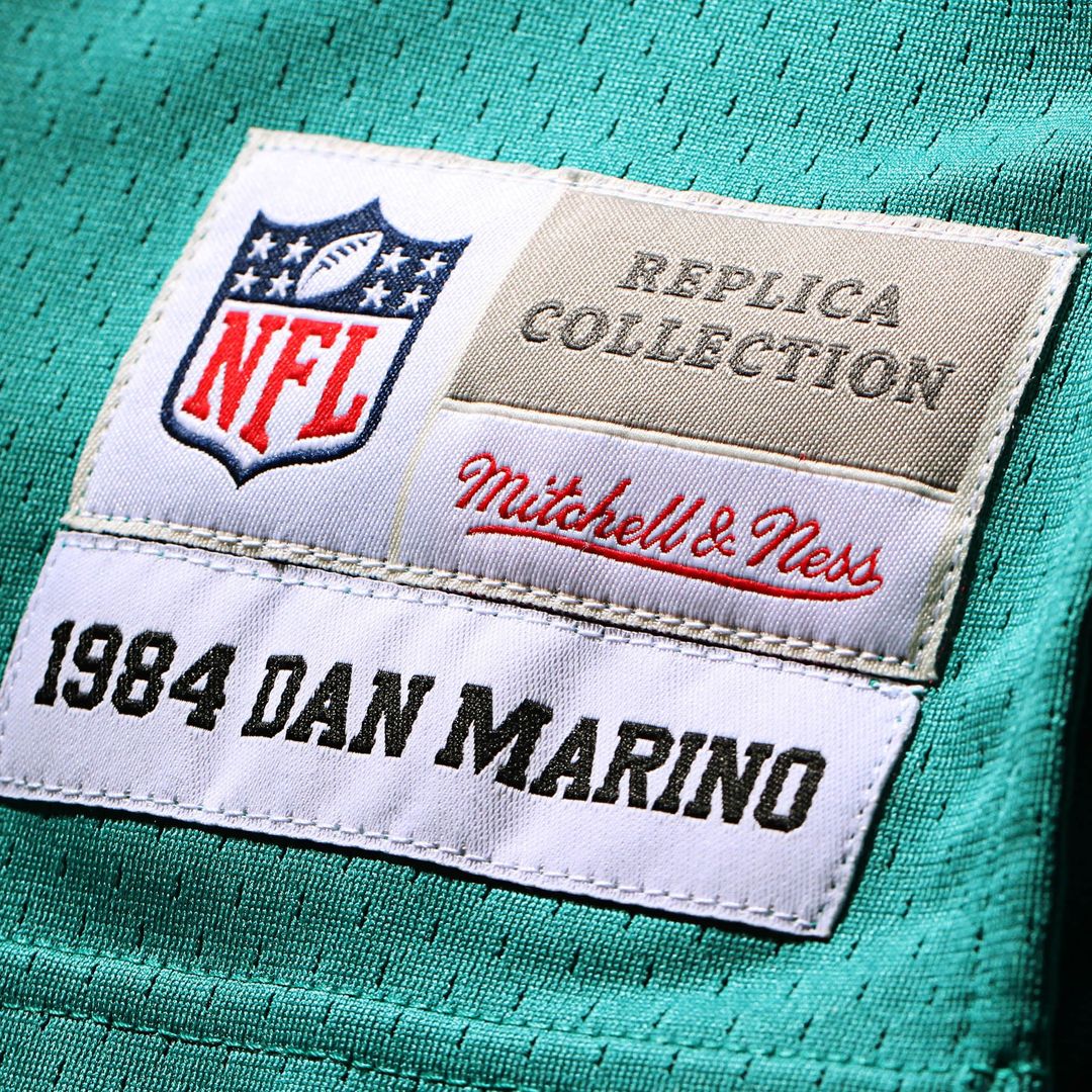 Miami Dolphins Dan Marino Aqua Big & Tall 1984 Retired Player Replica Jersey | NFL Football Jersey