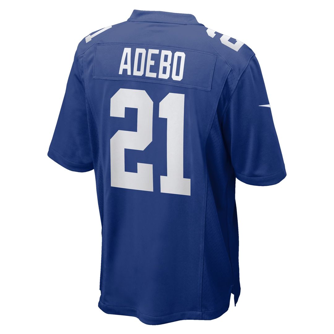 New York Giants Paulson Adebo Royal Team Game Jersey | NFL Football Jersey