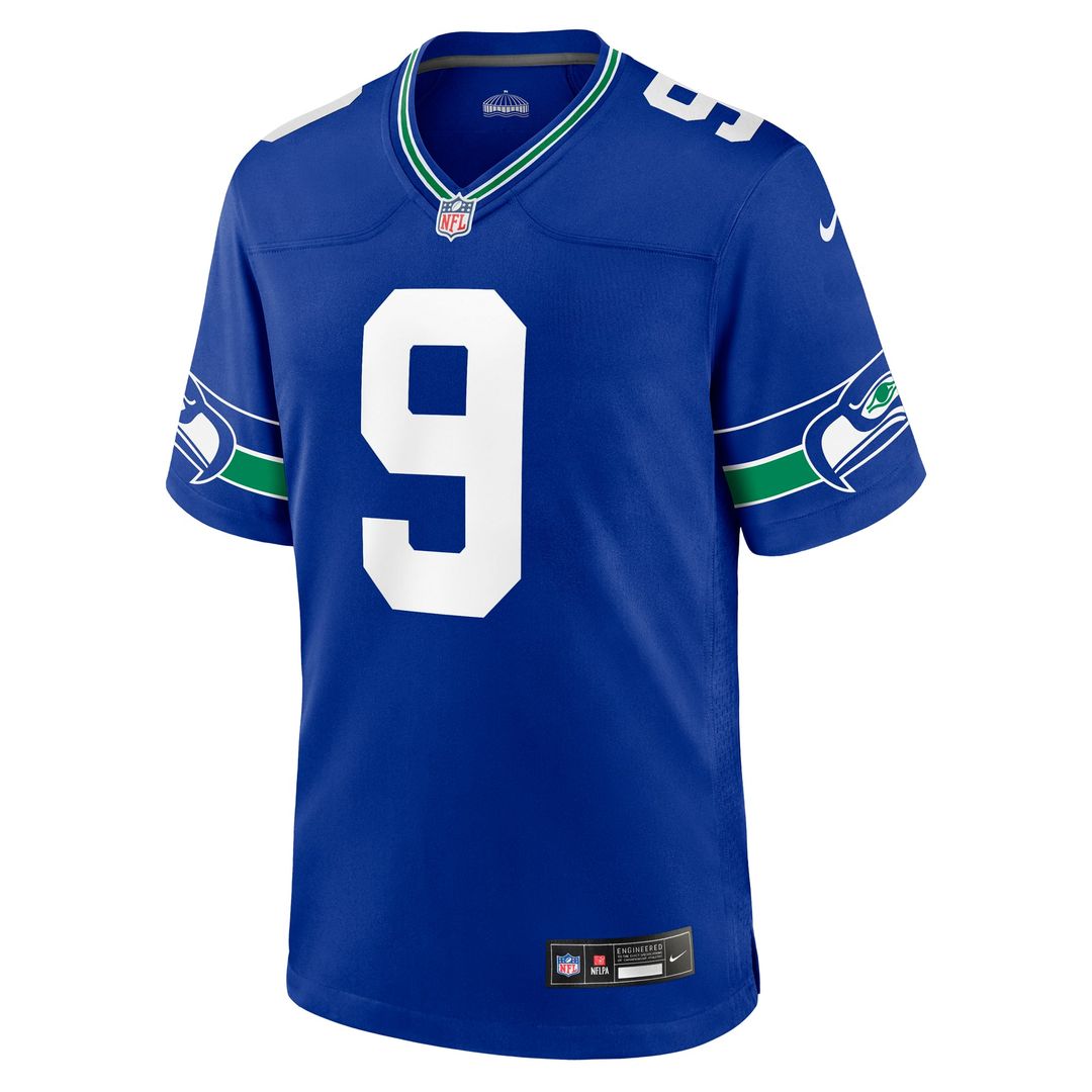 Seattle Seahawks Kenneth Walker III Royal Throwback Player Game Jersey | NFL Football Jersey