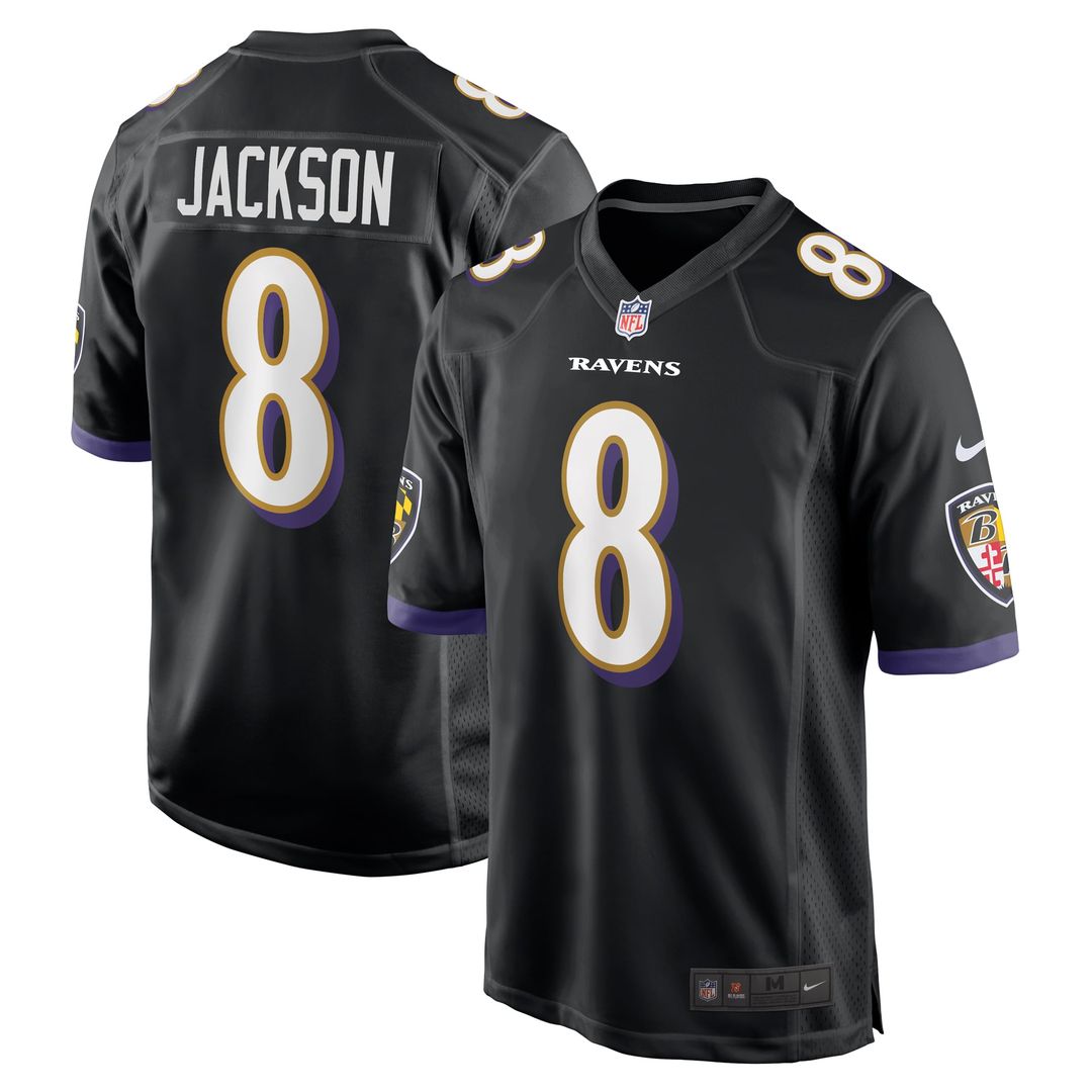 Baltimore Ravens Lamar Jackson Purple Alternate Game Jersey | NFL Football Jersey