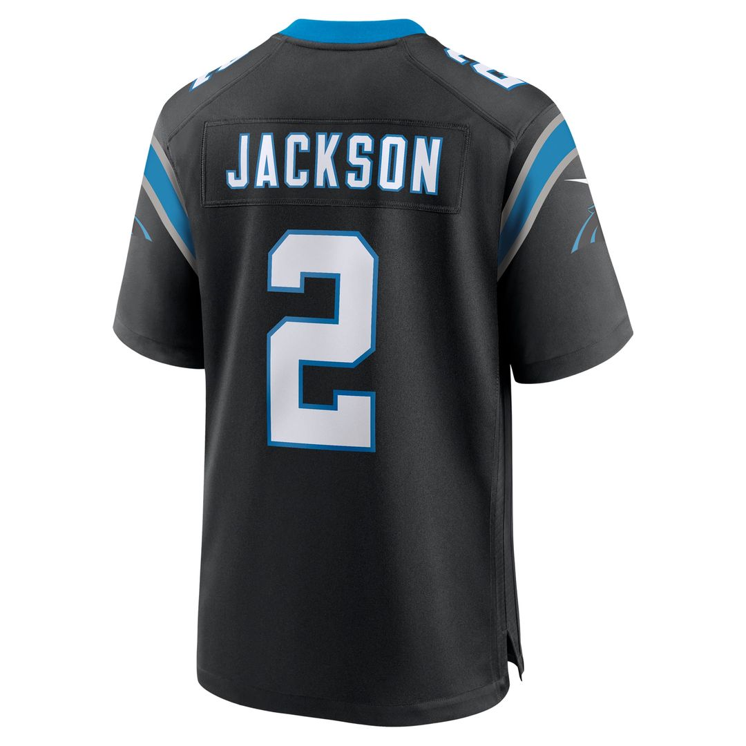 Carolina Panthers Mike Jackson Black Game Jersey | NFL Football Jersey