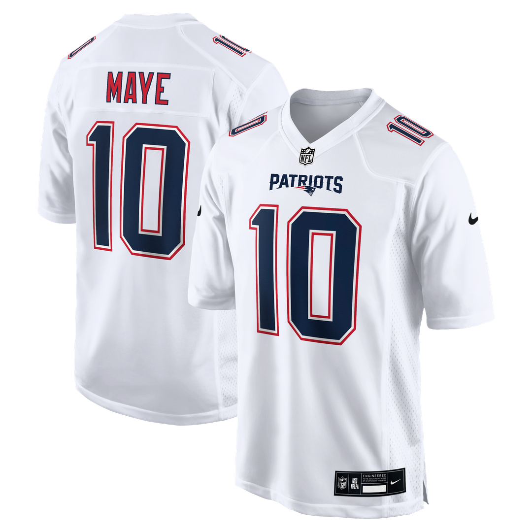 New England Patriots Drake Maye Carbon Black Game Jersey | NFL Football Jersey