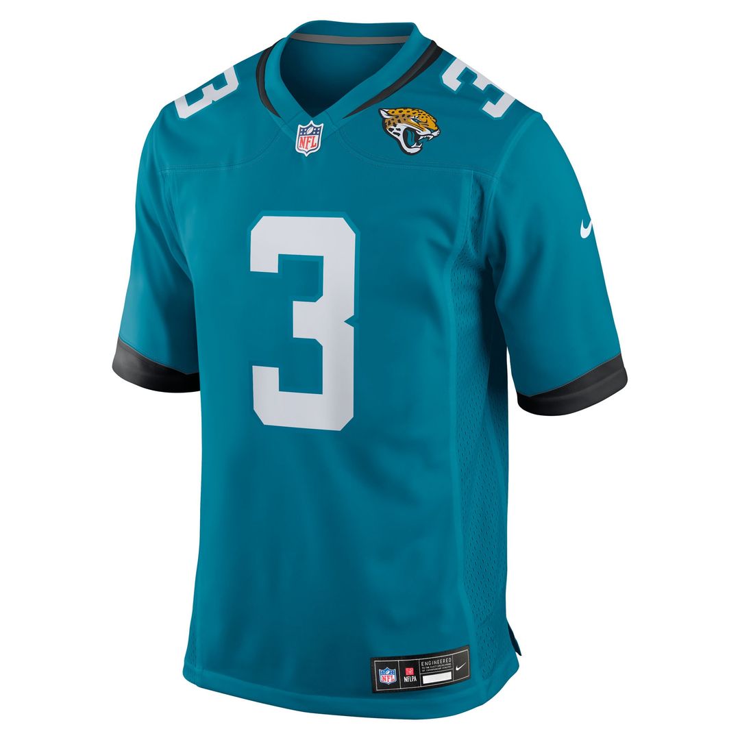 Jacksonville Jaguars Jakobi Meyers Teal Team Game Jersey | NFL Football Jersey
