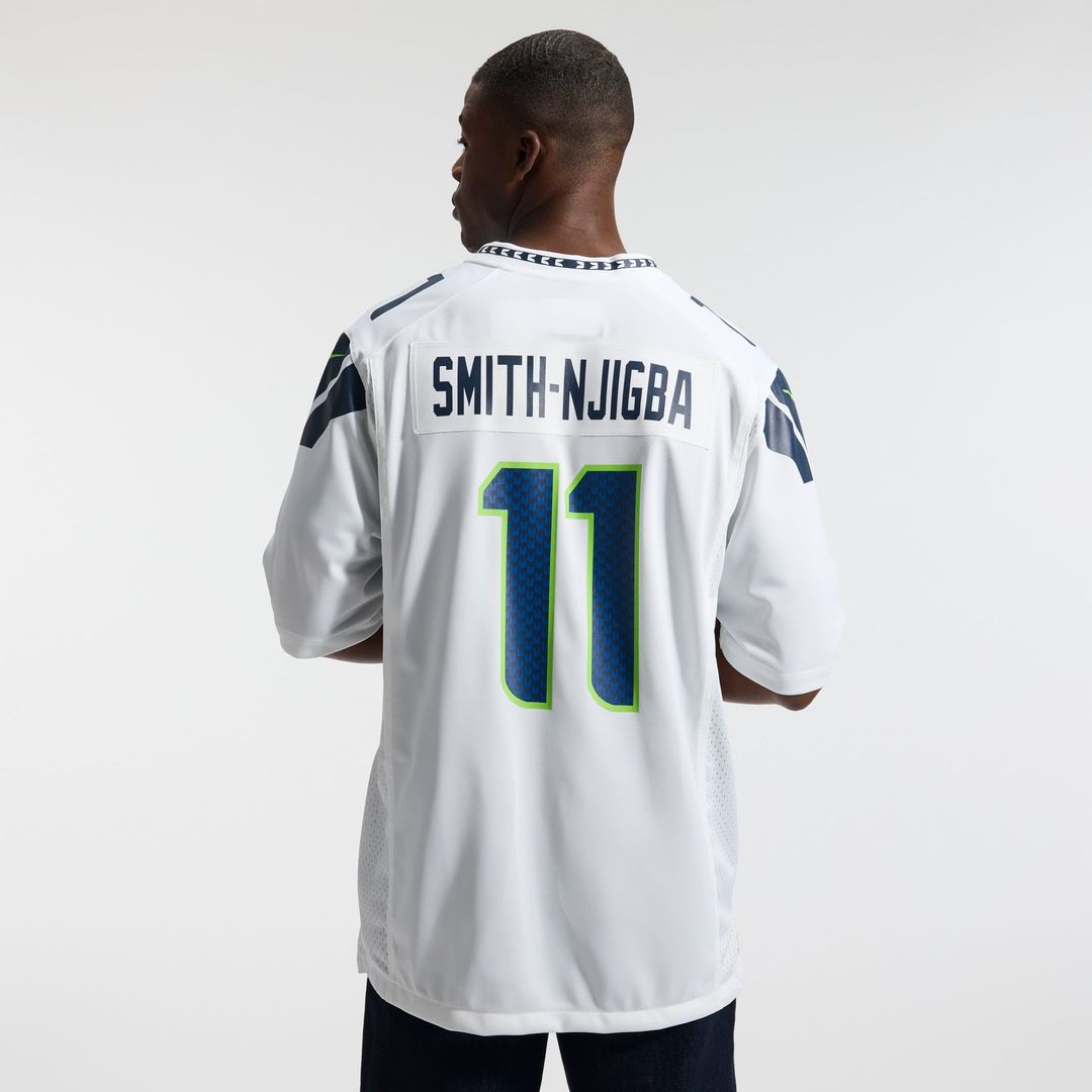 Seattle Seahawks Jaxon Smith-Njigba White Game Jersey | NFL Football Jersey
