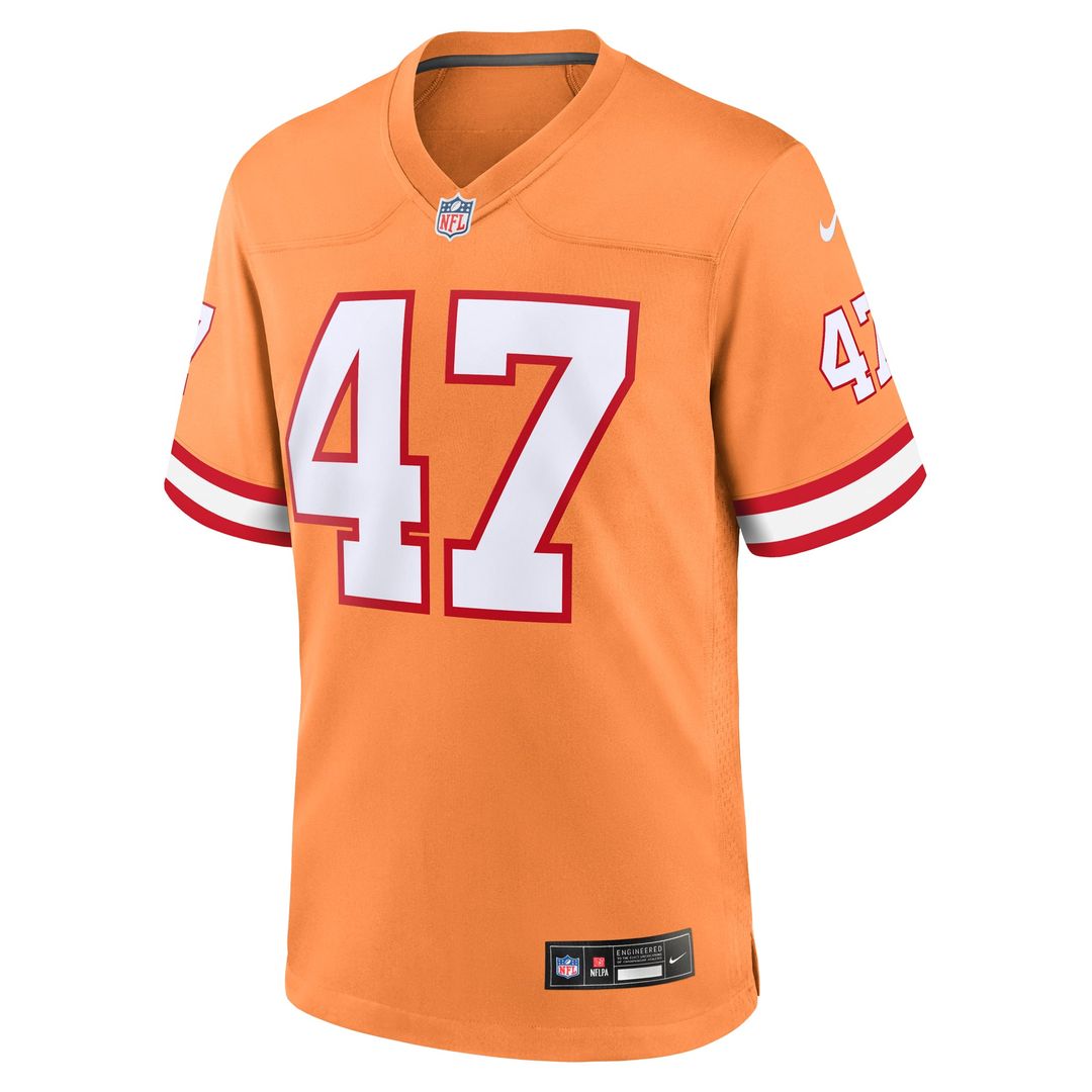 Tampa Bay Buccaneers John Lynch Orange Throwback Game Jersey | NFL Football Jersey
