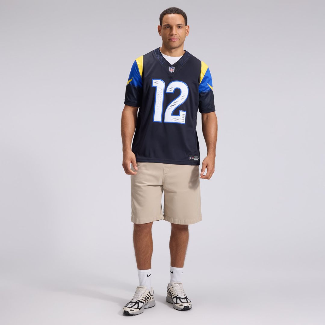 Los Angeles Rams Puka Nacua Dark Blue Rivalries Collection Stitched Limited Jersey | NFL Football Jersey